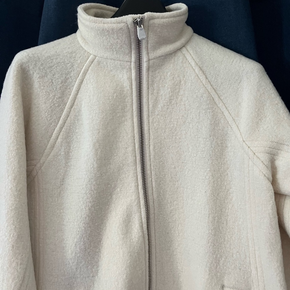 J.Crew Italian boiled wool white coat new with tag size small